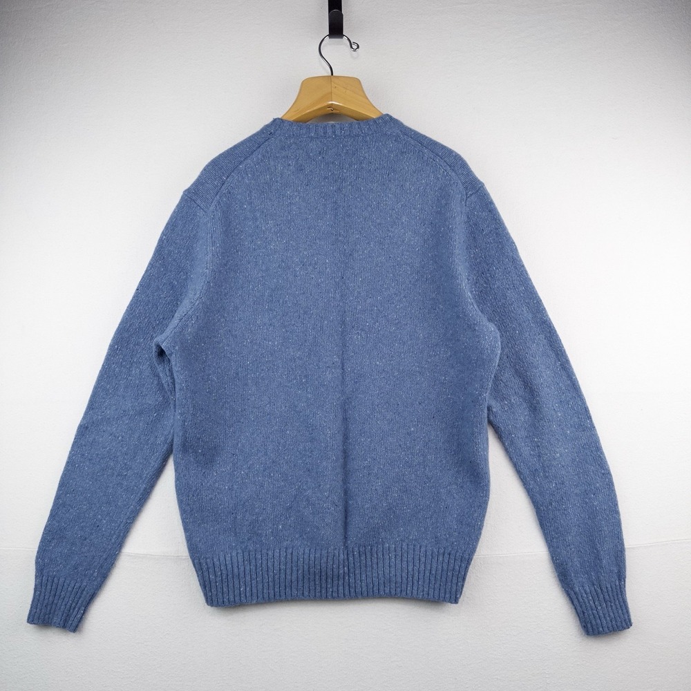 Polo Ralph Lauren Men's Large Blue Speckled Wool Blend Crew Neck Sweater - Picture 2 of 14